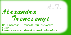 alexandra trencsenyi business card